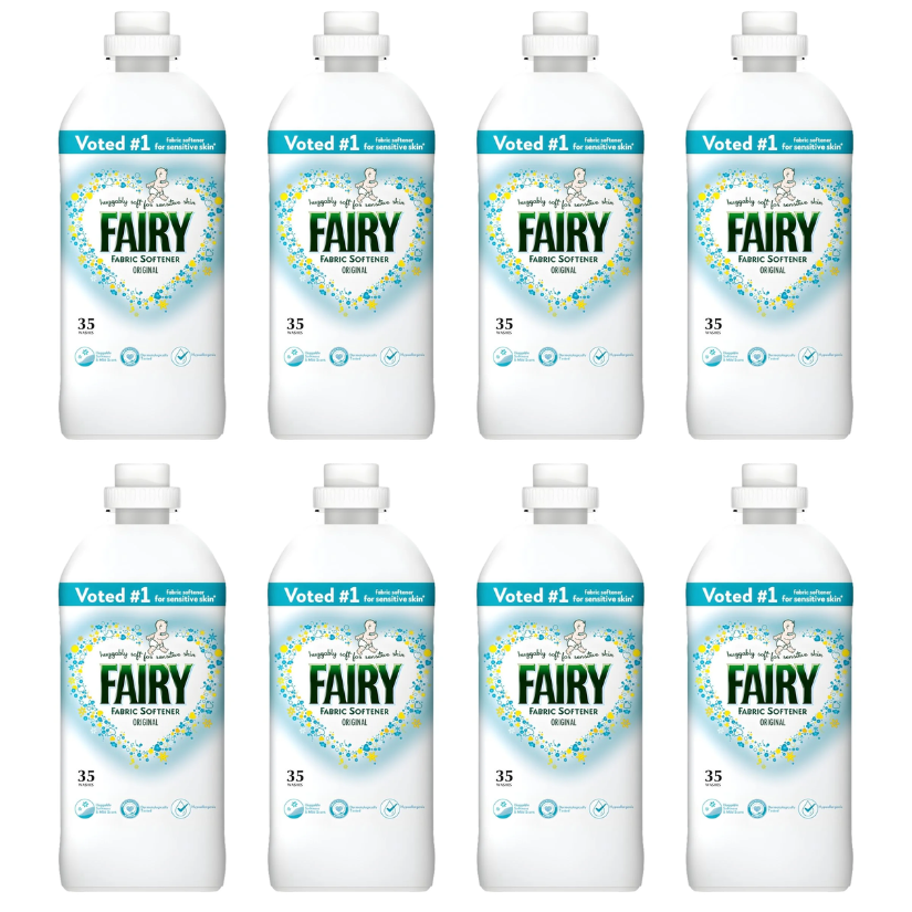 Fairy Laundry Fabric Softener Original 8 x 35 Washes